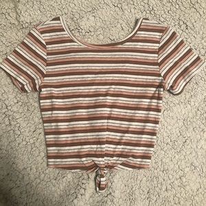 cropped stripped tee